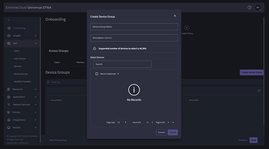 Extreme UZTNA, onboarding stap 1, toestel groepen