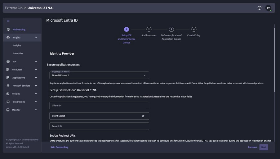 Extreme UZTNA, onboarding stap 1 Entra-id integratie