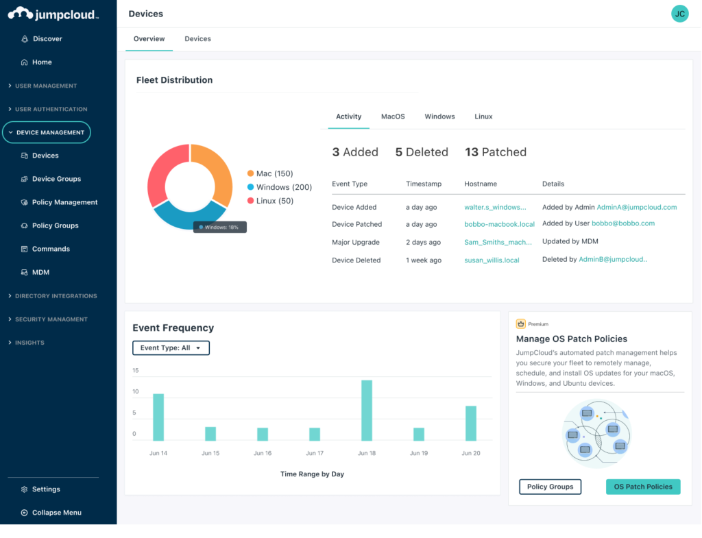 Jumpcloud unified Endpoint management