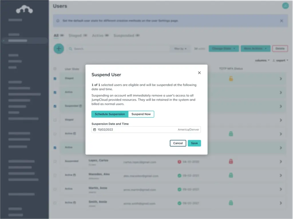 Jumpcloud unified on -en offboarding